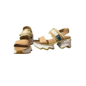 SOREL Women's Kinetic Impact Y-Strap High Sandal Honest Beige 8.5